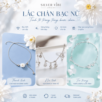 3 Mẫu Lắc Chân Bạc Nữ Đẹp Được Yêu Thích Nhất 2026 | Silver Vibe